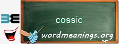 WordMeaning blackboard for cossic
